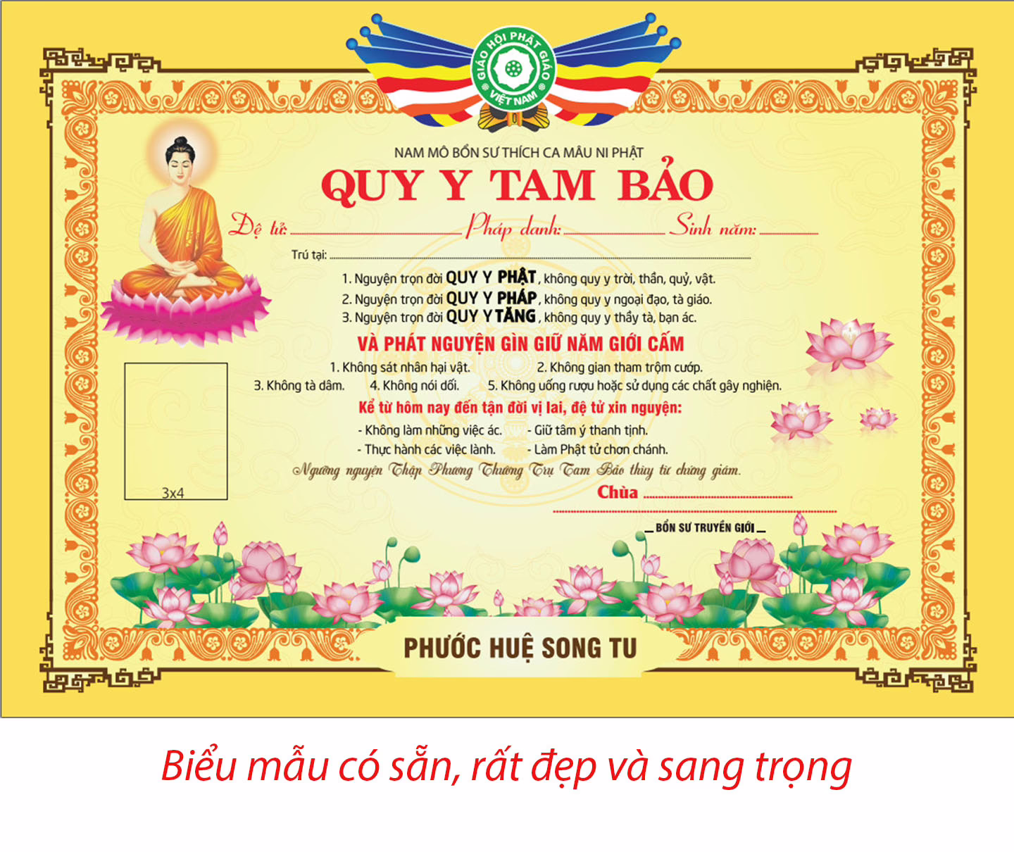 Phần mềm in biểu mẫu Phật giáo Việt Lạc - Ảnh 3