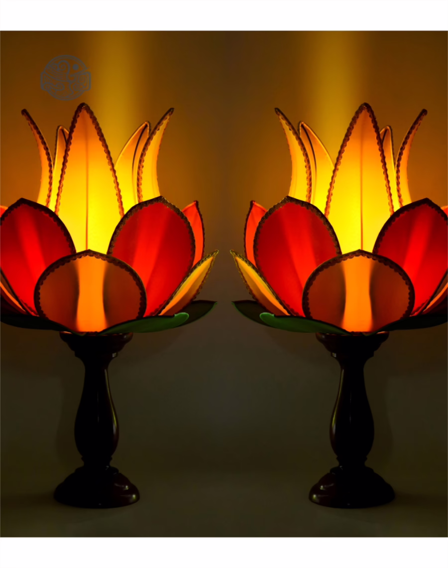 Đèn lụa hoa sen có đế 60cm - Ảnh 10