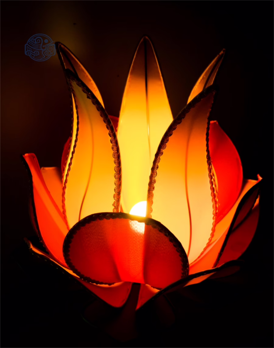 Đèn lụa hoa sen có đế 60cm - Ảnh 9