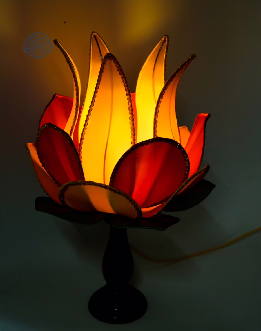 Đèn lụa hoa sen có đế 60cm - Ảnh 5