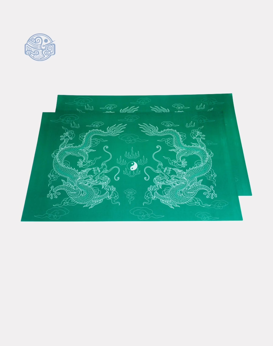 Giấy in sớ Việt Lạc rồng chầu RH nền xanh lục - Ảnh 2